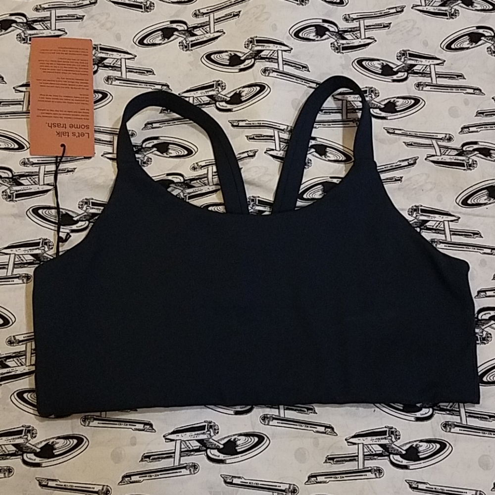 Girlfriend Collective Navy Lou Bra in Medium